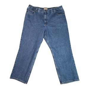 LL Bean Mens Jeans 40x30 Blue Denim Comfort Waist Classic Fit Pants